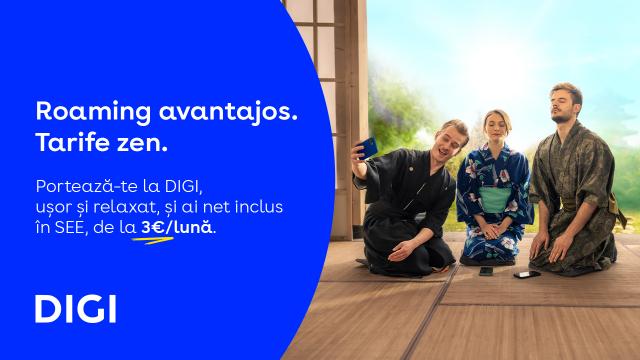 <b>DIGI promite roaming mai accesibil vara asta; Minute internaționale și GB incluși în abonamentul Nelimitat</b>DIGI lansează campania sezonieră „Roaming Zen”, valabilă între 19 mai și 17 august 2025, oferind reduceri progresive pentru abonamentul mobil Nelimitat, în funcție de numărul de linii portate. Astfel, tariful lunar pornește de la 5 euro (aproximativ