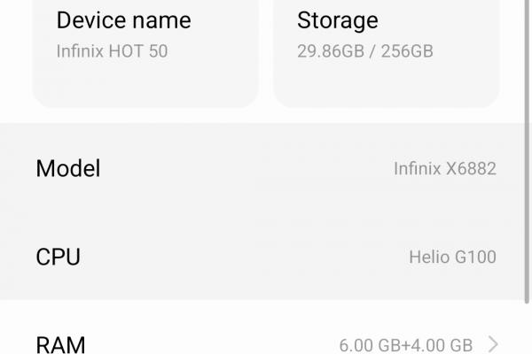Infinix Hot 50 4G - OS, UI & APPS