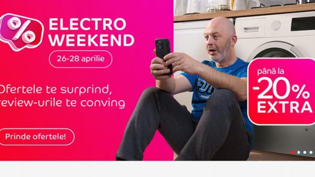 <b>Electro Weekend ediția de final de aprilie este LIVE pe eMAG! Extra reduceri pentru telefoanele Pixel 9, căști și smartwatch-uri HUAWEI</b>După câteva weeknd-uri bune de pauză de la campania Electro Weekend, iată că eMAG revine cu aceste promoții atractive prin prisma faptului că ne aduc coduri de extra discount pentru o gamă largă de produse. Am găsit smartphone-uri