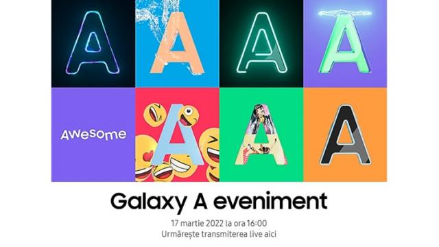 <b>Samsung Galaxy A53 5G se lansează oficial astăzi și poți urmări live evenimentul de aici, începând cu ora 16:00 (ora României)</b>Această zi de 17 martie este rezervată lansării lui Samsung Galaxy A53 5G, succesorul hitului numit Galaxy A52s care de Black Friday 2021 a atras mulți cumpărători, fiind listat în acel moment la suma de doar 1499 lei și nu singur, ci alături