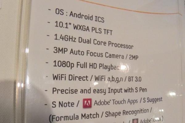 MWC 2012: Samsung Galaxy Note 10.1 hands on - tableta de 10 inch cu stylus S-Pen (Video)