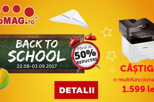 evoMAG Back to School debutează cu oferte dedicate pentru începutul școlii; noi am ales un smartphone, laptop și o imprimantă la super preț!