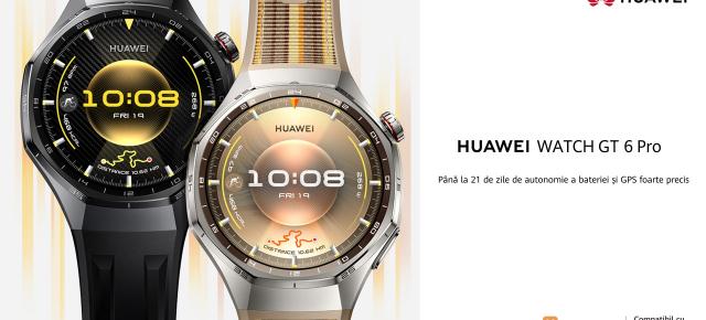 Preț și disponibilitate HUAWEI Watch GT 6 Pro în România (cod exclusiv 400 lei extra-reducere)