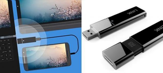 CES 2016: Lenovo dezvăluie dongle-ul Link; device prin care smartphone-ul poate fi controlat cu ajutorul unui PC