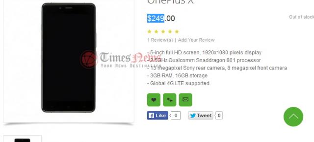 OnePlus X este listat de către retailerul chinez Oppomart; aflăm prețul și specificațiile sale hardware