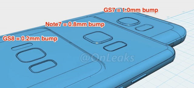 Schemele CAD ale lui Galaxy S8 apar pe web; dezvăluie o cameră ceva mai aplatizată decât la S7, Note 7