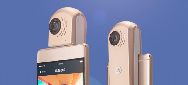 HIGOLE GOLE360 este o cameră video ce filmează la 360 grade; vine sub forma unui gadget ce se conectează la smartphone și costă 99.99 dolari