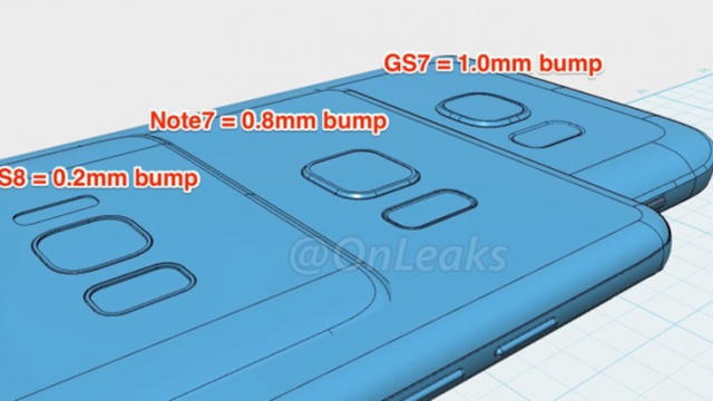 <b>Schemele CAD ale lui Galaxy S8 apar pe web; dezvăluie o cameră ceva mai aplatizată decât la S7, Note 7</b>Noi scheme CAD ale smartphone-ului Samsung Galaxy S8 apar astăzi în mediul online, imagini ce dezvăluie o cameră ceva mai aplatizată pentru noul flagship comparativ cu generația anterioară. De asemenea, aflăm și ce grosime va avea protuberanța camerei