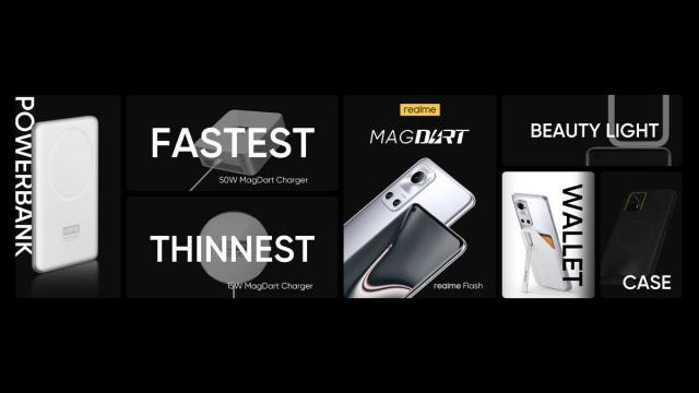 <b>Realme prezintă MagDart: încărcătoare wireless, baterii externe, inel LED cu tehnologie rivală Apple MagSafe</b>Realme a prezentat astăzi în cadrul unui eveniment oficial MagDart, alternativă la MagSafe-ul de la Apple care include o serie de accesorii în ecosistem. La baza e vorba despre cel mai rapid încărcător wireless magnetic 