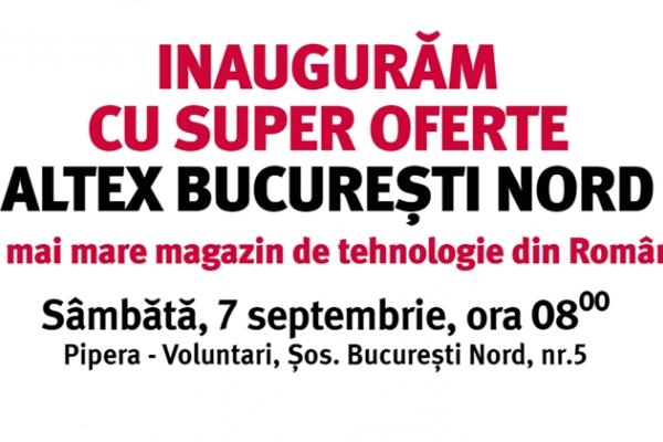 Magazinul ALTEX BUCUREȘTI NORD va avea parte de o inaugurare oficială pe 7 septembrie! iPhone 15 Pro Max, PS5 sub 2000 lei și multe alte oferte speciale