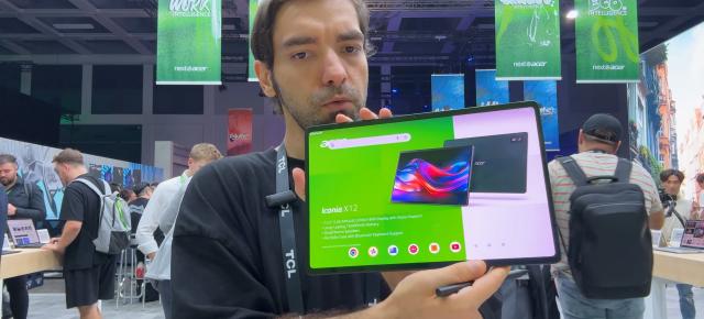 IFA 2024: Hands-on cu Acer Iconia X12 - Tabletă subțire cu ecran AMOLED, stylus și tastatură Bluetooth pentru productivitate