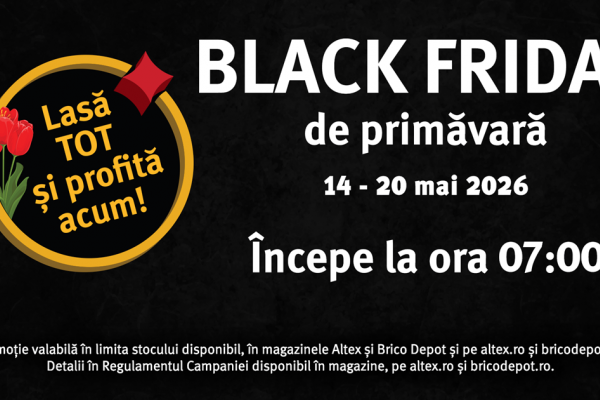 Altex intră în zona imobiliară de Black Friday de primăvară; 99 de apartamente și reduceri de până la 50% la electronice și electrocasnice