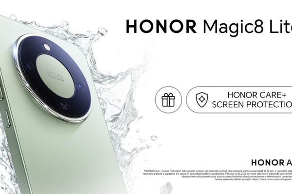 HONOR Magic8 Lite anunțat oficial în România, smartphone super rezistent, cu baterie de 7500 mAh