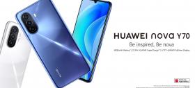 HUAWEI nova Y70 debutează oficial! Smartphone accesibil cu display de 6.75 inch și baterie generoasă, de 6000 mAh