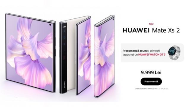 <b>Preț și disponibilitate Huawei Mate Xs 2 în România (+ Watch GT 3 Elite cadou la precomandă)</b>Pe data de 23 iunie 2022 cei de la HUAWEI au organizat un eveniment grandios de presă menit să marcheze debutul a noi telefoane mobile în Europa, dar și a lui HUAWEI Mate Xs 2 la nivel global. Acest pliabil este anunțat încă din aprilie