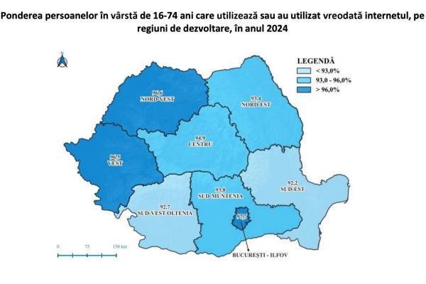 Statistici acces la internet în România 2024